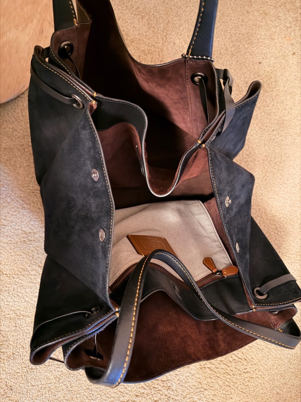 Coach Black Leather Hobo Shoulder Bag - Picture 6 of 6